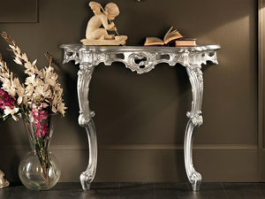 11609 - Silver leaf console table _ Modenese Luxury Interiors